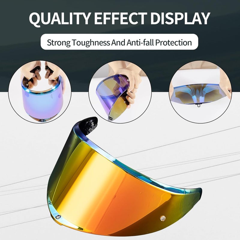 psler Helmet Visor for K6 K6s - K6 K6 s Visor Helmet Face Shield Helmet Accessories Replacement for K6 K6s,Deep Red - Image 4